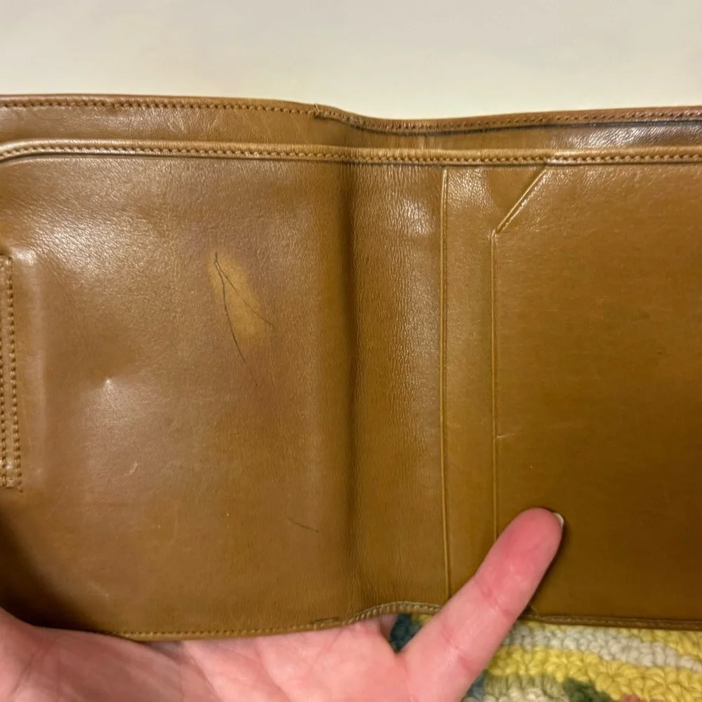 CELINE Unisex Vintage Classic Horse Carriage & Macadam Brown PVC Kiss Lock - Picture 14 of 16